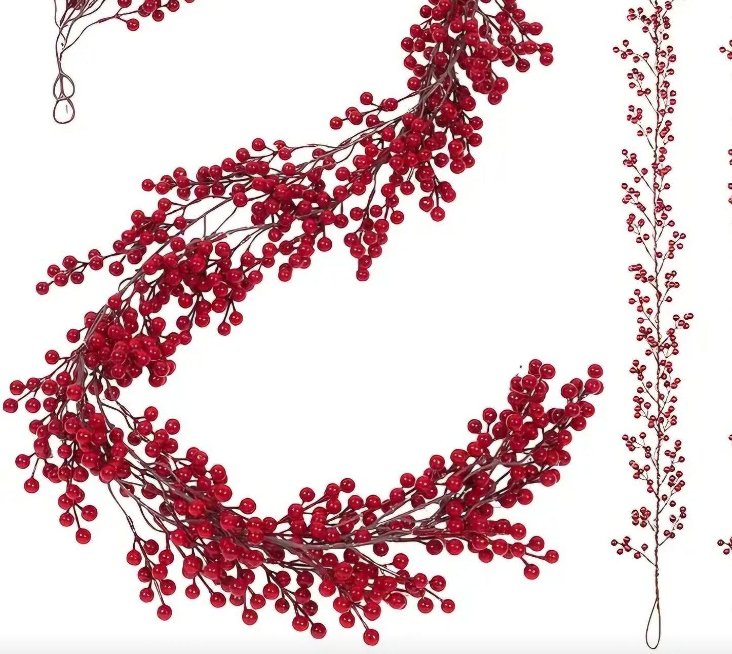 Two 200 cm Handmade Realistic Red Berry