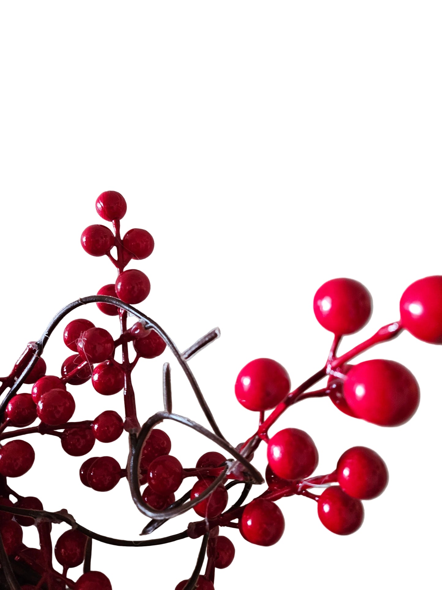 Two 200 cm Handmade Realistic Red Berry